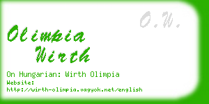 olimpia wirth business card